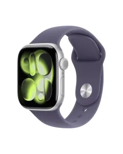 Apple Watch Series 11 GPS 46mm Silver Aluminium Case with Purple Fog Sport Band - M/L