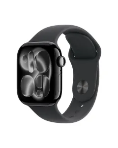 Apple Watch Series 11 GPS 42mm Jet Black Aluminium Case with Black Sport Band - S/M