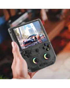RG406V Retro Handheld Game Console 128 GB – Black Transparent