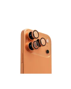 Levelo LucentTrio Camera Lens Protector with 99% Transmittance for iPhone 17 Pro / 17 Pro Max -  Titanium Orange