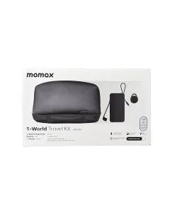 MOMAX Bundle Set – Hand Pouch + 10,000mAh Power Bank with Dual Built-in Cables (Type-C & Lightning) + Momax PinTag