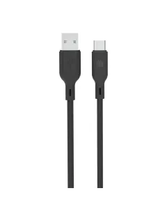 Dviced USB-A to USB-C silicone cable Charging & Data transfer 1.25m - Black
