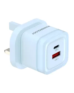 Powerology Dual-Port Fast Charging Adapter PD 35W - Blue
