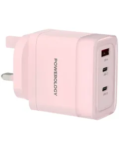 Powerology Lunex Series Fast Charging Adapter PD 65W - Pink