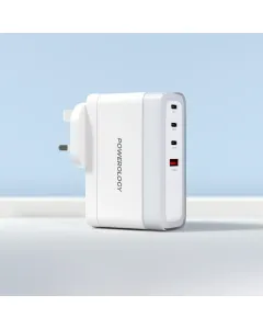 Powerology Lunex Series Fast Charging Adapter PD 140W - White