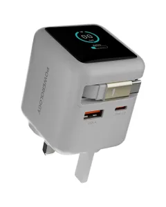 Powerology Halo Dual-Port GaN Charger - White