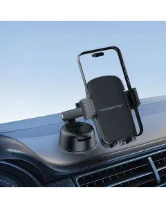 Powerology Raven Auto-Clamping Car Phone Mount - Black