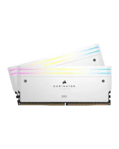 CORSAIR DOMINATOR® TITANIUM RGB 64GB (2x32GB) DDR5 DRAM 6000MT/s CL30 Intel XMP Memory Kit — White