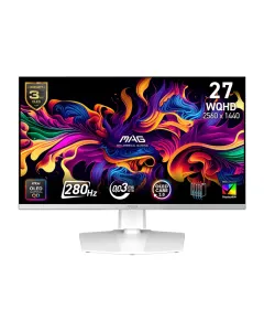 MSI MAG 272QPW X28 - 27 Inch WQHD 280Hz 0.03ms HDMI 2.1 QD-OLED Gaming Monitor - White