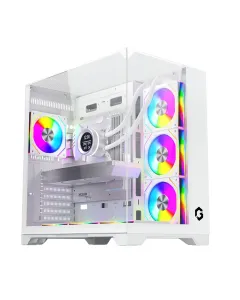 GAMEON Valkyrie I Series Mid Tower Gaming Case (7 ARGB Fans Included) - White
