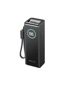 EcoFlow RAPID Power Bank (25,000mAh, 170W, 100W Built-In and Retractable Cables) - Black