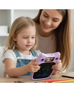 Porodo Kids Drawing & Writing Board with 95 Guided Drawings & 3.0″ IPS Display - Purple