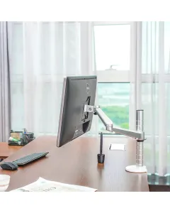 Gamvity Single-Arm Aluminum Desk Clamp Monitor Mount for 27"–32" Displays