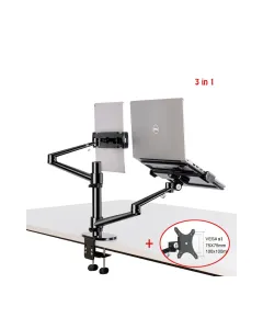 Gamvity Height Adjustable Universal Tablet and Laptop Mount Monitor Stand Arm OL-3T - Black