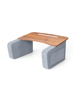 Gamvity Lap Desk Fs-22 - Blue + Hickory Wood