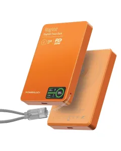 Powerology MagVolt 10000mAh Magnetic Power Bank - Orange