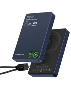 Powerology MagVolt 10000mAh Magnetic Power Bank - Blue