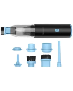 Powerology Turbovac 8-In-1 Handheld Vacuum & Air Duster - Black