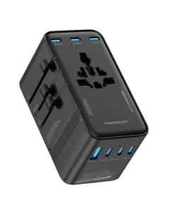 Powerology Spetrova GaN Multi-Port Universal Adapter - Black