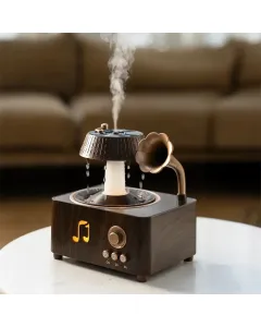 Porodo Lifestyle Concord Vintage Aroma Diffuser & Speaker with Colorful Lighting - Brown