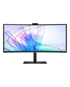 Samsung 34" ViewFinity S6 Curved - Ultra WQHD (3,440 x 1,440) 4K , USB-C, Built-in Camera, Black - Monitor LS34C650VAMXUE