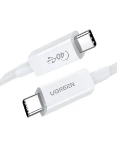 Ugreen cable USB4 40Gb/s USB-C - USB-C PD 100W 0.8m white US506 - 40113