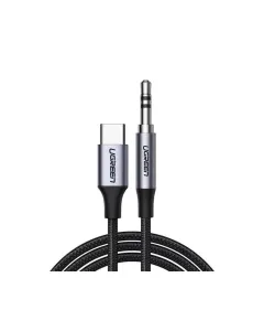 Ugreen Round USB-C Audio Cable 3.5mm M/M Aluminum Shell 1m - Deep Gray (AV143 - 30633)