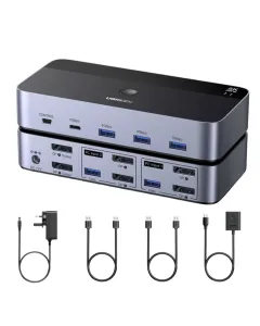 UGREEN DisplayPort KVM Switch (2 PCs, 2 Monitors, 8K@60Hz, 4-Port)
