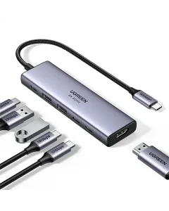 UGREEN USB-C Hub 6-in-1 Adapter with 4K HDMI, 100W PD (CM511 - 35999)