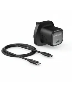 Anker Zolo Charger 30W, PD 3.0 With USB-C to USB-C Cable - Black B2698K11