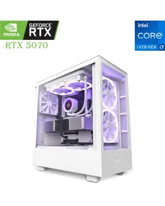 GAMING PC NZXT H – Core i7 14th Gen, RTX 5070 12GB, 1TB SSD, 16GB RAM (White)