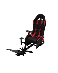 GameSeat GX Racing Simulator Cockpit – Red/Black with Harness & Adjustable Mounts