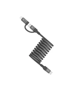 Momax Mag.Link Duo Magnetic USB-C to USB-C & Lightning Cable 60W Up to 2m - Black