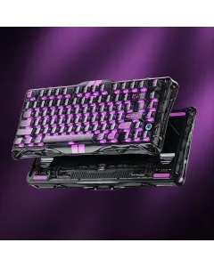 GravStar Mercury V75 Lite 75% Hall Effect Magnetic Switch Gaming Keyboard - Transparent Black