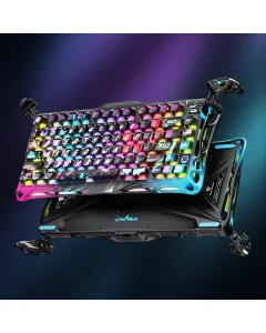 GravStar Mercury V75 Pro 75% Hall Effect Magnetic Switch Gaming Keyboard - Neon Graffiti