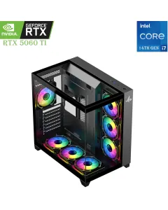 Gaming Pc Sharx Intel Core I7 - 14th Gen Rtx 5060 Ti 16gb, 1tb Ssd, 32gb Ram