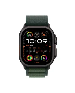 Apple Watch Ultra 2 GPS + Cellular 49mm Black Titanium Case with Dark Green Alpine Loop - Small