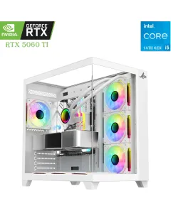 PROFIN Gaming PC – Intel Core i5 14th Gen | RTX 5060 Ti 8GB | 16GB RAM | 1TB SSD – White Edition