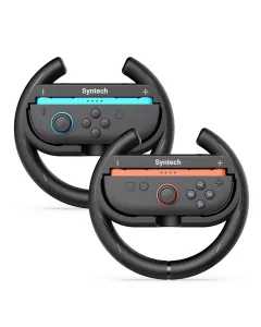 Syntech Steering Wheel for Nintendo Switch2 JoyCons (2 Pack, Black)