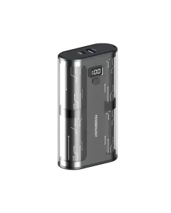 Powerology Crystalline Series Powerbank 20000mAh PD 65W - Transparent/Grey