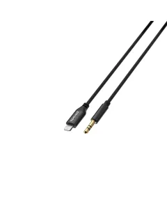 Porodo Braided Aluminum Lightning To 3.5mm Aux Cable 1.2m - Black