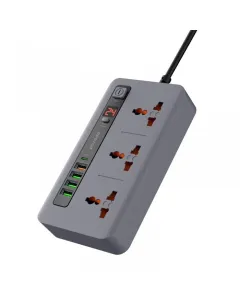 Porodo Multi-Port Power HUB 4 USB-A/USB-C Ultimate Home & Office Kit 2M - Grey