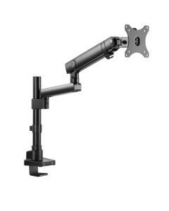 Twisted Minds Single Monitor Aluminum Pole-Mounted Spring Assisted Monitor Arm-Black