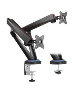 Twisted Minds Dual Monitors Spring Assisted Pro Gaming Arm With USB/Audio/Mic Ports - Black | TM-39-C012U