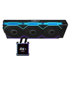 Lian Li Hydro-shift Ii Lcd-s 360cl Liquid Cpu Cooler With Cl Wireless Fans, 3.4" Ips Lcd Screen - White