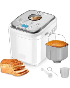 Porodo lifestyle khabaz stainless steel automated bread maker with 25 preset programs - black