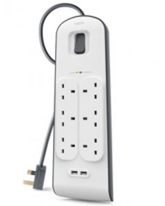Belkin (بيلكن) Surge Plus With USB, 6 Port