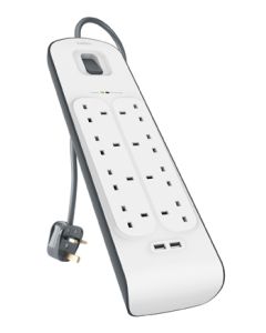 Belkin (بيلكن) Surge Plus With USB - 8 Port