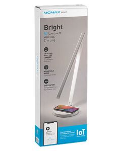 MOMAX SMART BRIGHT LOT LAMP WITH WIRELESS CHARGING - WHITE