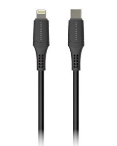 POWEROLOGY DATA FAST CHARGE 1.2/4FT USB-C TO LIGHTING POWER DELIVERY CABLE - BLACK